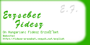 erzsebet fidesz business card